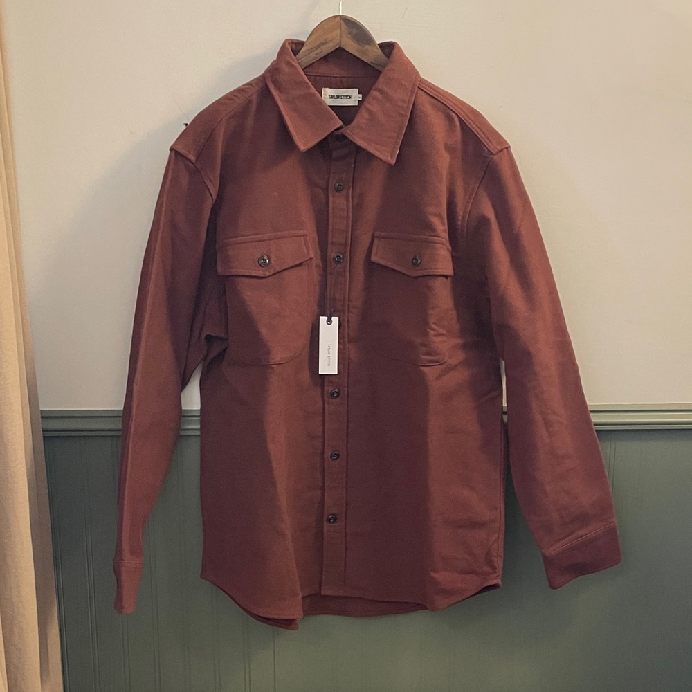 Taylor Stitch The Maritime Shirt Jacket | Black Cherry Moleskin